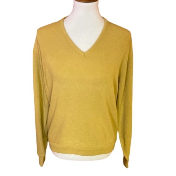 Vintage 60s gold grandpa sweater - Picture 2 of 11